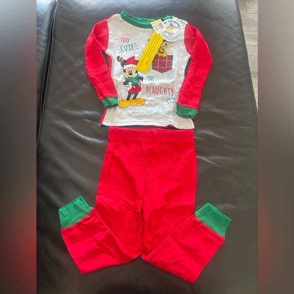 Disney Other - Disney Mickey Mouse Kids Holiday Snug Fitting Pajamas Set Size 4T